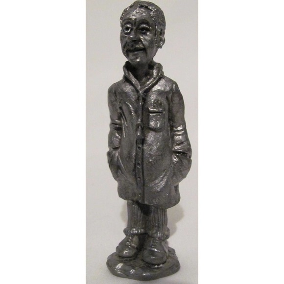 Handcrafted Doctor Figure Dr. Career Pewter Usa Solid Miniature 4.25" Grad Gift - Picture 8 of 8